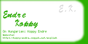 endre koppy business card